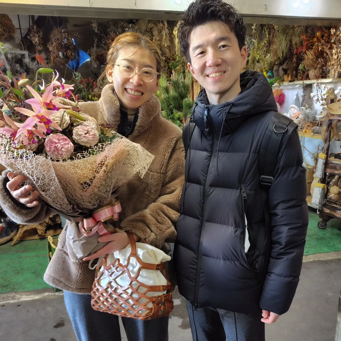 開業御祝のサプライズ花束